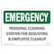 Signmission Safety Sign, OSHA EMERGENCY, 5" Height, Personal Cleaning Station For Dedusting, Landscape OS-EM-D-57-L-10403 - alternate 1